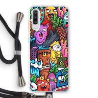 Vexx Mixtape: Samsung Galaxy A70 Transparant Hoesje met koord Vexx Mixtape: Samsung Galaxy A70 Transparant Hoesje met koord