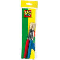 Kwasten/penselen set 2-delig - voor kinderen - schilderen hobby/knutselmateriaal