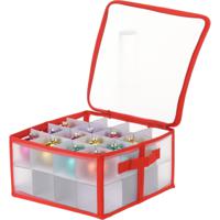 Kerst opbergbox - voor 32x kerstballen - 30 x 30 x 15 cm - opruimen/opbergen   -