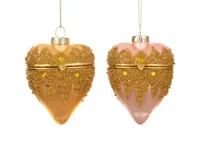 Decoris glas hart met opening - assortiment