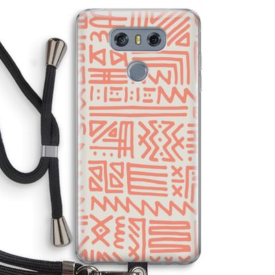 Marrakech Pink: LG G6 Transparant Hoesje met koord