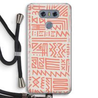 Marrakech Pink: LG G6 Transparant Hoesje met koord