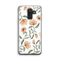 Peachy flowers: Samsung Galaxy J8 (2018) Transparant Hoesje