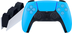 Sony PlayStation 5 DualSense draadloze controller Starlight Blue + oplaadstation