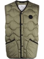 Woolrich gilet matelassé à patch logo - Vert - thumbnail