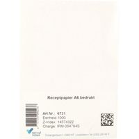 Receptpapier A6 bedrukt Receptpapier A6 bedrukt