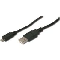 ASSMANN Electronic AK-300127-010-S USB-kabel 1 m USB 2.0 USB A Micro-USB B Zwart - thumbnail