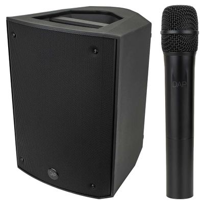 DAP PSS-106 mobiele geluidsset op accu met draadloze microfoon, BT & MP3