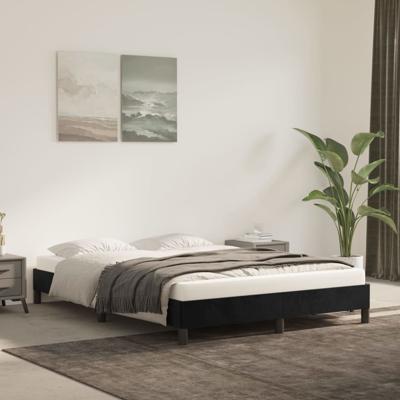 Bedframe zonder matras 140x190 cm fluweel zwart