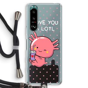 Love You A Lotl: Sony Xperia 5 III Transparant Hoesje met koord