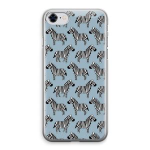 Zebra: iPhone 8 Transparant Hoesje
