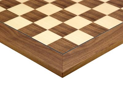 55 cm Noten- en Esdoorn Luxe Schaakbord