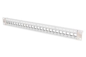 Digitus Patch-Panel 24 poorten Netwerkpatchpaneel 483 mm (19) Zonder connectoren 1 HE Zwart