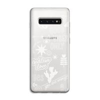 Good vibes: Samsung Galaxy S10 4G Transparant Hoesje