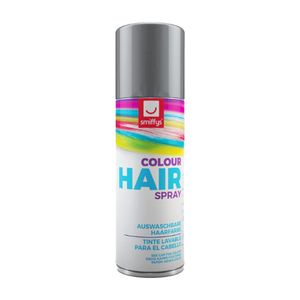 Carnaval haarverf - zilver - spuitbus - 125 ml - haarspray