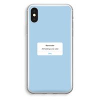 Reminder: iPhone XS Transparant Hoesje