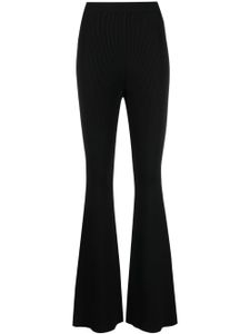 Stella McCartney pantalon nervuré à coupe évasée - Noir