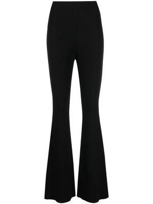 Stella McCartney pantalon nervuré à coupe évasée - Noir