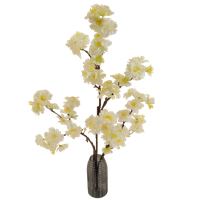 Zijde bloemen tak ca. 100cm lang witte bloesem - thumbnail