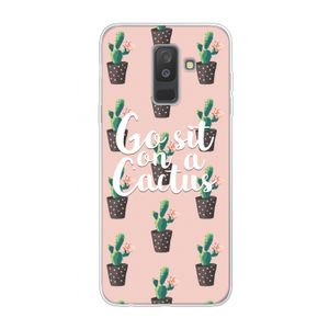 Cactus quote: Samsung Galaxy A6 Plus (2018) Transparant Hoesje