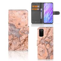Samsung Galaxy S20 | Bookcase | Marmer Oranje