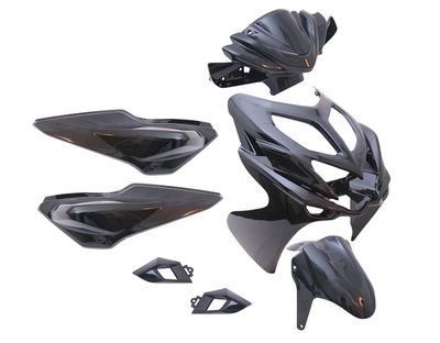 Edge Plaatset 9-delig yamaha aerox-r vanaf bouwjaar 2014 - metallic zwart