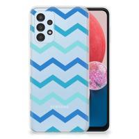 Samsung Galaxy A13 4G | TPU bumper | Zigzag Blauw