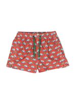 MC2 Saint Barth Kids short de bain à imprimé graphique - Rouge