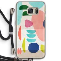 Bold Rounded Shapes: Samsung Galaxy S7 Transparant Hoesje met koord