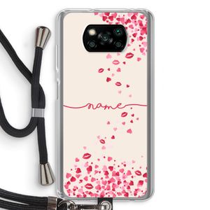 Hartjes en kusjes: Xiaomi Poco X3 NFC Transparant Hoesje met koord