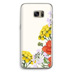 Wilde bloemen: Samsung Galaxy S7 Edge Transparant Hoesje