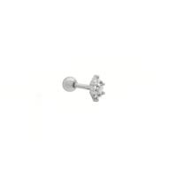 Karma Piercing Zirconia Triple Oval | Zilver Karma Piercing Zirconia Triple Oval | Zilver