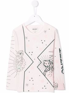 Kenzo Kids t-shirt à logo imprimé - Rose