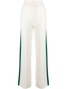 Cashmere In Love cashmere blend side stripe track pants - Blanc