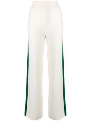 Cashmere In Love cashmere blend side stripe track pants - Blanc