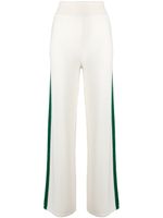 Cashmere In Love cashmere blend side stripe track pants - Blanc - thumbnail