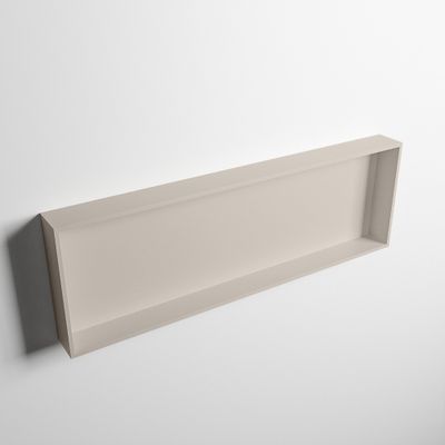 MONDIAZ EASY Nis 89,5x29,5cm in solid surface kleur Linen | Linen. 1 vak geschikt voor in- of opbouw