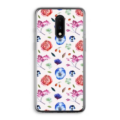 Bloemetjes: OnePlus 7 Transparant Hoesje