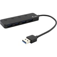 i-tec USB 3.0 Metal HUB 4 Port met individuele aan/uit schakelaars usb-switch
