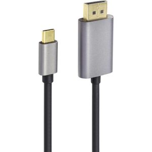 Renkforce RF-4600984 USB-C-displaykabel USB-C / DisplayPort Adapterkabel USB-C stekker, DisplayPort-stekker 1.00 m Zwart 8K UHD