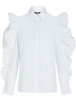 Karl Lagerfeld ruffled cotton shirt - Blanc