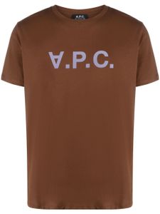 A.P.C. t-shirt VPC à logo floqué - Marron