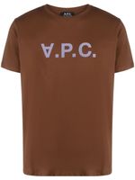 A.P.C. t-shirt VPC à logo floqué - Marron