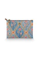 Pip Studio Pip Studio Charly Cosmetic Flat Pouch Medium Ornamento Blue 24x1x15.5cm