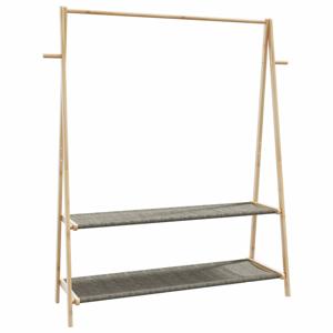 VidaXL Kledingrek met schappen 132x45,5x150,5 cm bamboe