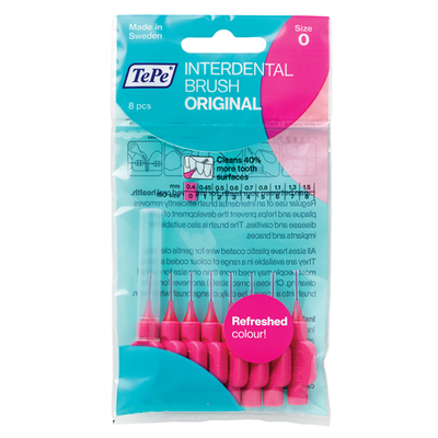 TePe Interdentale Ragers Original 0.4 mm roze - 8 stuks