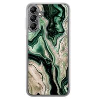 Samsung Galaxy A14 hybride hoesje - Green waves