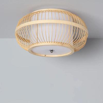 Plafondlamp bamboe 400mm E27 fitting rond &apos;Geoffrey&apos;