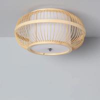 Plafondlamp bamboe 400mm E27 fitting rond &apos;Geoffrey&apos;