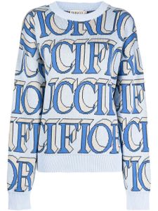 Fiorucci pull à logo en intarsia - Bleu